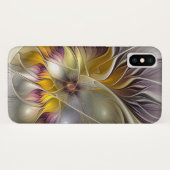 Abstracte kleurrijke Fantasy Flower Modern Fractal Case-Mate iPhone Case (Achterkant (horizontaal))