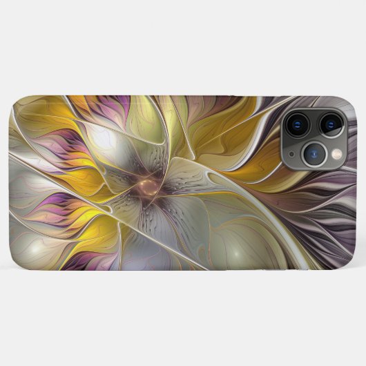 Abstracte kleurrijke Fantasy Flower Modern Fractal Case-Mate iPhone Case (Achterkant (horizontaal))