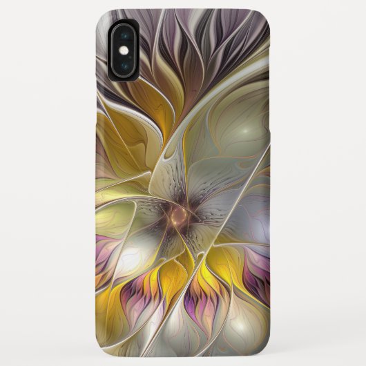 Abstracte kleurrijke Fantasy Flower Modern Fractal Case-Mate iPhone Case (Achterkant)