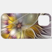 Abstracte kleurrijke Fantasy Flower Modern Fractal Case-Mate iPhone Case (Achterkant (horizontaal))