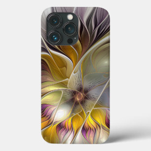 Abstracte kleurrijke Fantasy Flower Modern Fractal Case-Mate iPhone Case