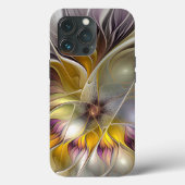 Abstracte kleurrijke Fantasy Flower Modern Fractal Case-Mate iPhone Case (Achterkant)