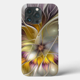 Abstracte kleurrijke Fantasy Flower Modern Fractal Case-Mate iPhone Case
