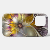Abstracte kleurrijke Fantasy Flower Modern Fractal Case-Mate iPhone Case (Achterkant (horizontaal))