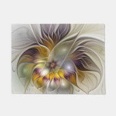 Abstracte kleurrijke Fantasy Flower Modern Fractal Deurmat (Voorkant)