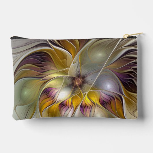 Abstracte kleurrijke Fantasy Flower Modern Fractal Etui (Achterkant)