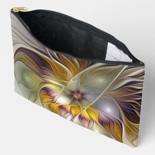 Abstracte kleurrijke Fantasy Flower Modern Fractal Etui (Open)