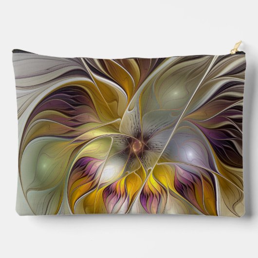 Abstracte kleurrijke Fantasy Flower Modern Fractal Etui (Achterkant)