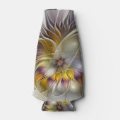 Abstracte kleurrijke Fantasy Flower Modern Fractal Flesjeskoeler (Voorkant)