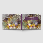 Abstracte kleurrijke Fantasy Flower Modern Fractal Gastenboek (Volledig)
