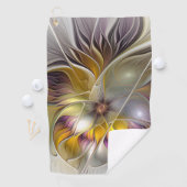 Abstracte kleurrijke Fantasy Flower Modern Fractal Golfhanddoek (Insitu)