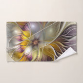 Abstracte kleurrijke Fantasy Flower Modern Fractal Handdoek (Handdoek)