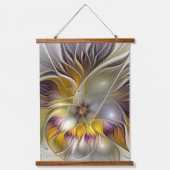 Abstracte kleurrijke Fantasy Flower Modern Fractal Hangend Wandkleed (Voorkant)