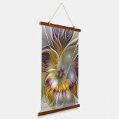Abstracte kleurrijke Fantasy Flower Modern Fractal Hangend Wandkleed (Gebogen)