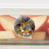 Abstracte kleurrijke Fantasy Flower Modern Fractal Labels (Aangebracht)