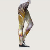 Abstracte kleurrijke Fantasy Flower Modern Fractal Leggings (Rechts)