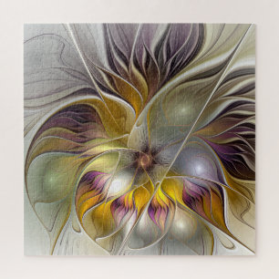 Abstracte kleurrijke Fantasy Flower Modern Fractal Legpuzzel