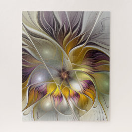 Abstracte kleurrijke Fantasy Flower Modern Fractal Legpuzzel
