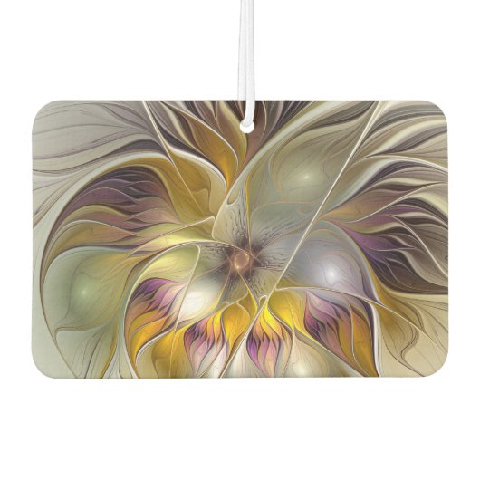 Abstracte kleurrijke Fantasy Flower Modern Fractal Luchtverfrisser (Voorkant)