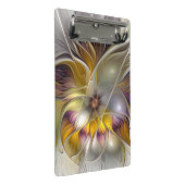 Abstracte kleurrijke Fantasy Flower Modern Fractal Mini Klembord (Schuin)