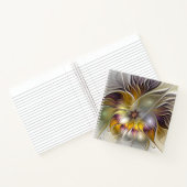 Abstracte kleurrijke Fantasy Flower Modern Fractal Notitieboek (Binnen)