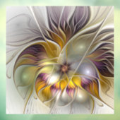 Abstracte kleurrijke Fantasy Flower Modern Fractal Raamsticker (Vel 3)