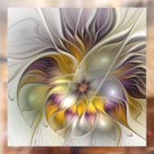 Abstracte kleurrijke Fantasy Flower Modern Fractal Raamsticker (Vel 2)
