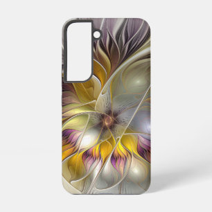 Abstracte kleurrijke Fantasy Flower Modern Fractal Samsung Galaxy Hoesje