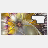 Abstracte kleurrijke Fantasy Flower Modern Fractal Samsung Galaxy Hoesje (Achterkant horizontaal)