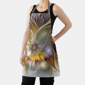 Abstracte kleurrijke Fantasy Flower Modern Fractal Schort (Insitu)