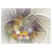 Abstracte kleurrijke Fantasy Flower Modern Fractal Tafelkleed (Voorkant (Horizontaal))