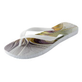 Abstracte kleurrijke Fantasy Flower Modern Fractal Teenslippers (Schuin)