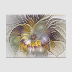 Abstracte kleurrijke Fantasy Flower Modern Fractal Tissuepapier