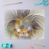 Abstracte kleurrijke Fantasy Flower Modern Fractal Tissuepapier (Craft)