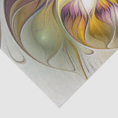 Abstracte kleurrijke Fantasy Flower Modern Fractal Tissuepapier (Detail)