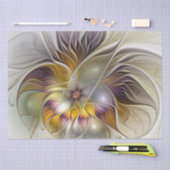 Abstracte kleurrijke Fantasy Flower Modern Fractal Tissuepapier (Craft)