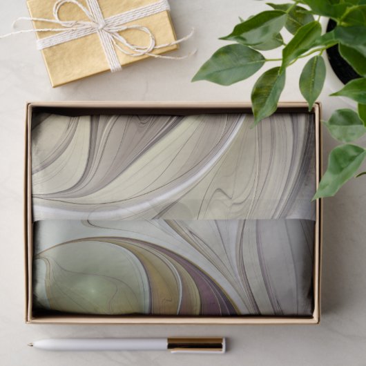 Abstracte kleurrijke Fantasy Flower Modern Fractal Tissuepapier (Geschenk)