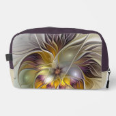 Abstracte kleurrijke Fantasy Flower Modern Fractal Toilettasje (Voorkant)