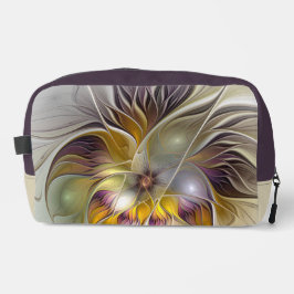 Abstracte kleurrijke Fantasy Flower Modern Fractal Toilettasje