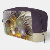 Abstracte kleurrijke Fantasy Flower Modern Fractal Toilettasje (Rechterhoek)