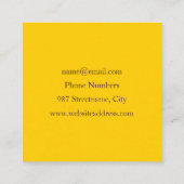 Abstracte kleurrijke Fantasy Flower Modern Fractal Vierkante Visitekaartje (Achterkant)