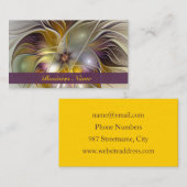 Abstracte kleurrijke Fantasy Flower Modern Fractal Visitekaartje (Voorkant / Achterkant)