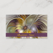 Abstracte kleurrijke Fantasy Flower Modern Fractal Visitekaartje (Voorkant)