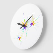 Abstracte kleurrijke Fireworks-ronde Grote Klok (Hoek)