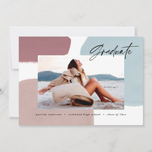 Abstracte kleurrijke fotograduatie partij aankondiging