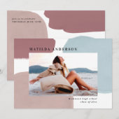 Abstracte kleurrijke fotograduatie-partij aankondiging (Voorkant / Achterkant)