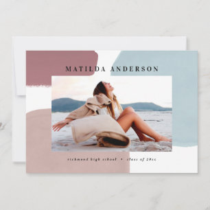 Abstracte kleurrijke fotograduatie-partij aankondiging