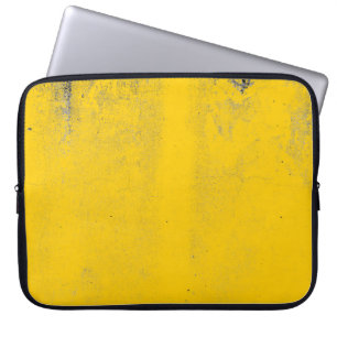 Abstracte kleurrijke gele cementwandtextuur en b laptop sleeve