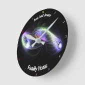 Abstracte, kleurrijke geleivis koel uitziend ronde klok (Hoek)