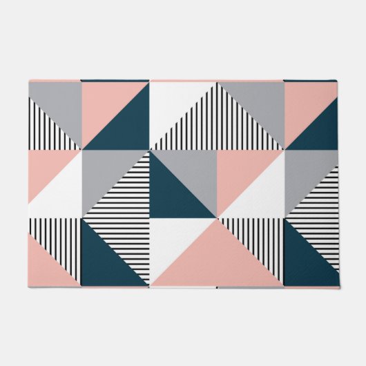 Abstracte kleurrijke geometrie deurmat (Voorkant)